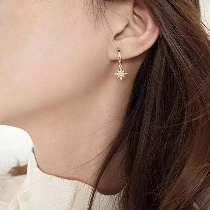 Moon and star earrings amazon Outlet