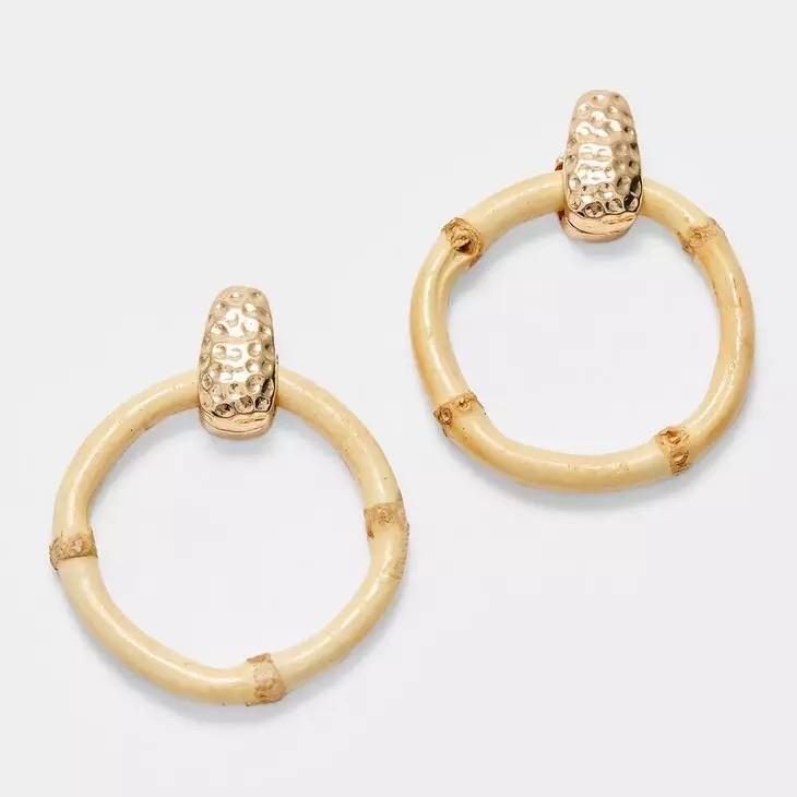 Bamboo Circle Earrings - Ellevoke
