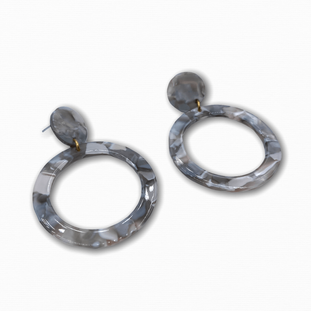 Small Acetate Round Earrings - Ellevoke
