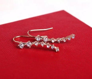 Crystal Climber Earrings 925 Silver - Ellevoke