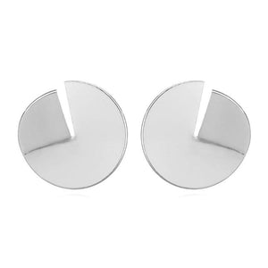 Open Cut Metal Circle Earrings - Ellevoke