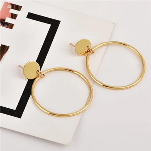 Gold Circle Earrings - Ellevoke