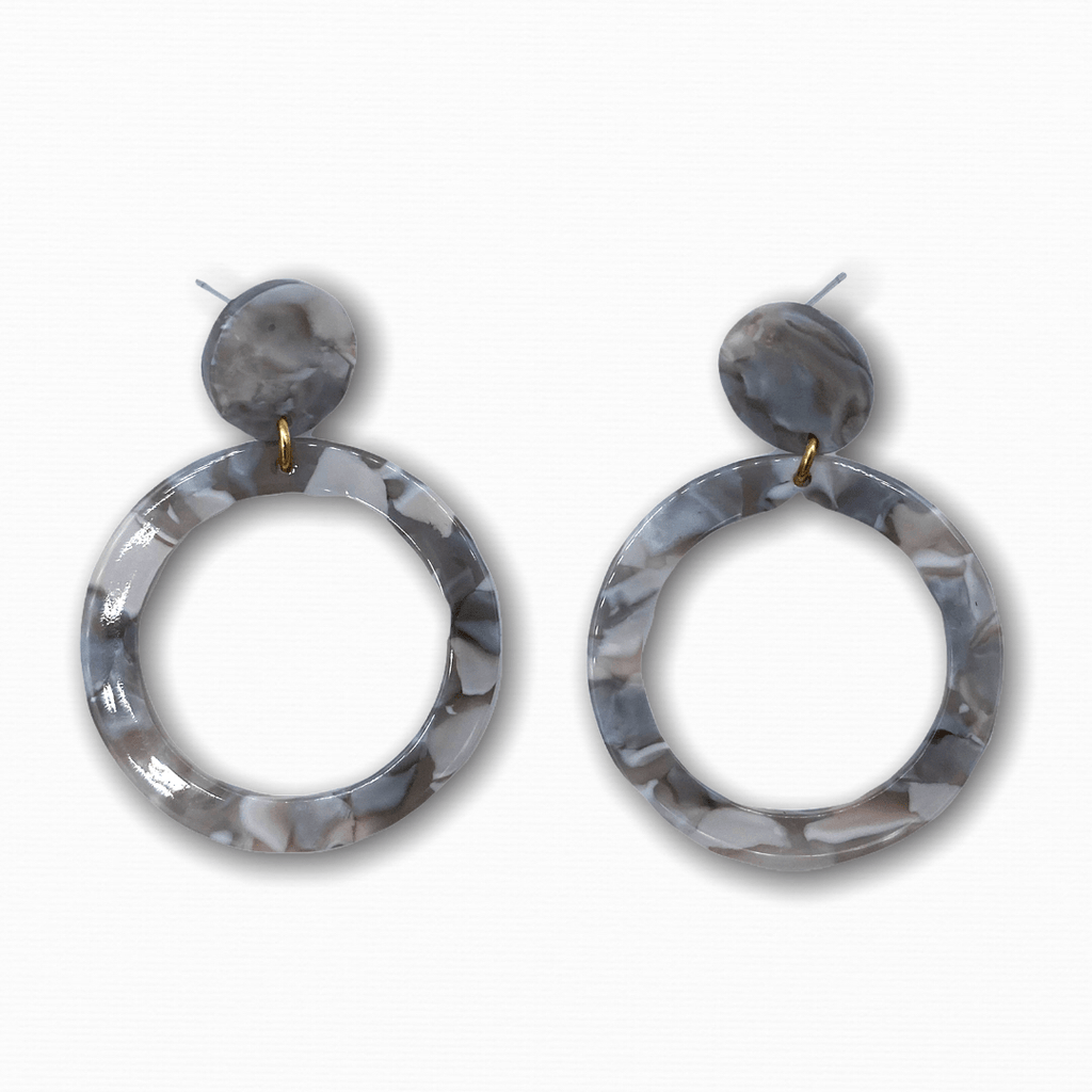 Small Acetate Round Earrings - Ellevoke